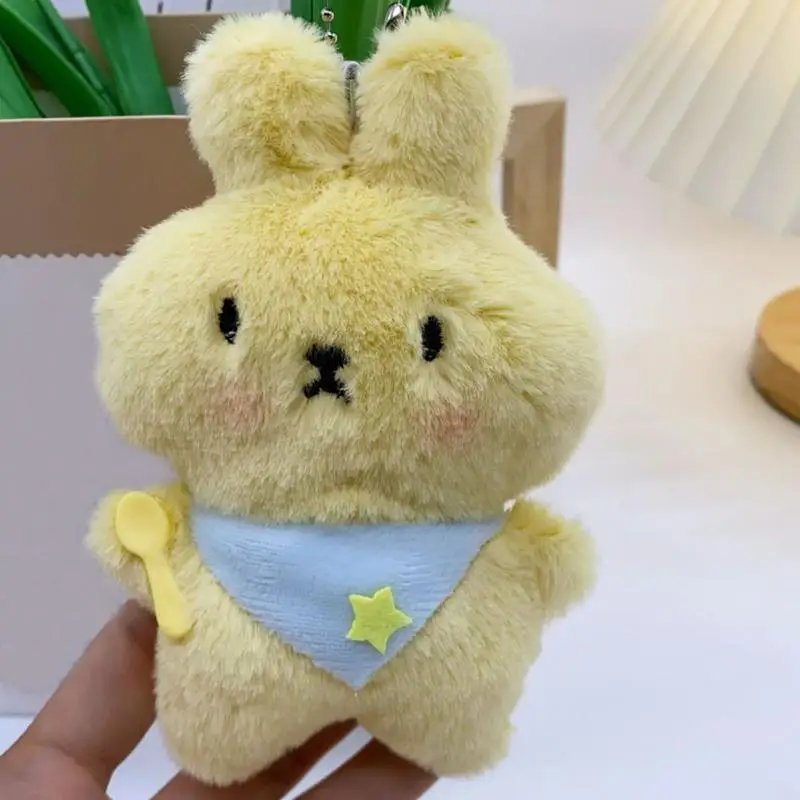 Rabbit Keychain Cute Stuffed Rabbit Key Chain Cartoon Plush Keychain Backpack Charm Keychain Stuffed Dolls Keychain Accessories