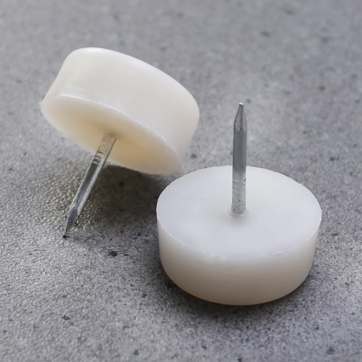 

30 PCS Foot Mat Furniture Tacks Slider Sofa Fabric Fastener for Upholstery White Nail