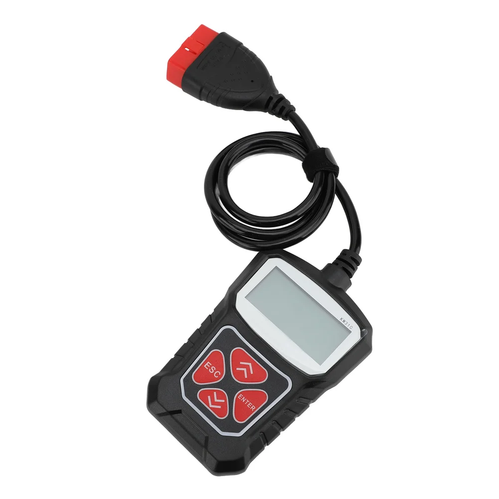 KW310 Multilingual Diagnostic Tool for 12V for obd2 Vehicles Reads Trouble Codes VIN CIN CVN and Confirms Readiness Status