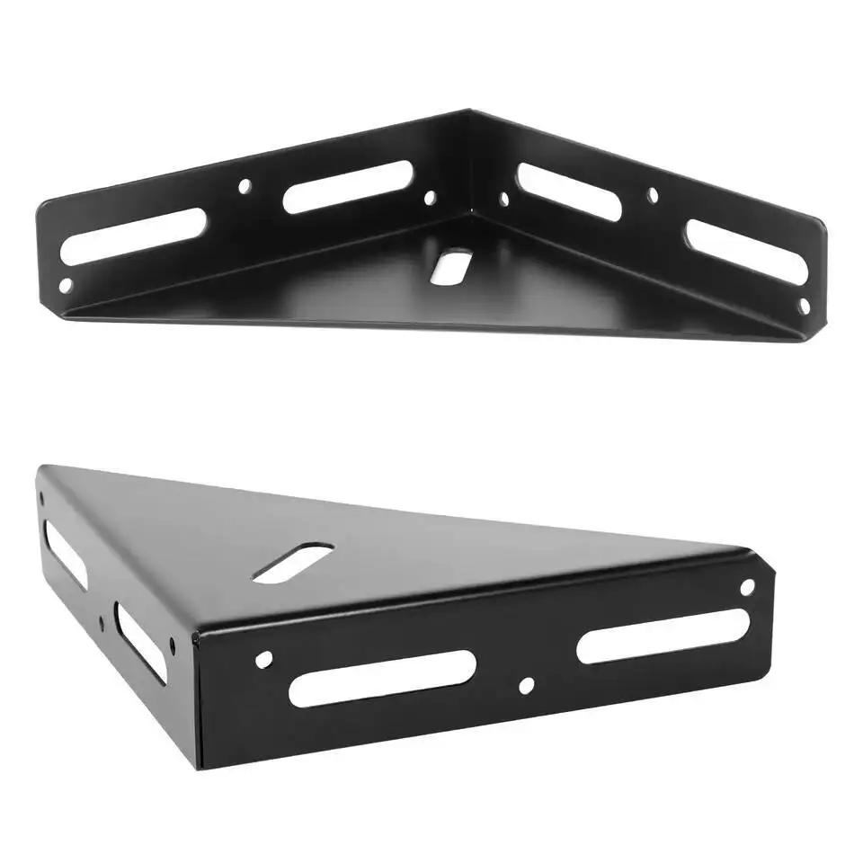 

Grand D'angle En Fer Noir Robuste, 2 Pieces, Triangular Shelf Support In Metal And Wood, Angle Bracket For Fixing Cabinet