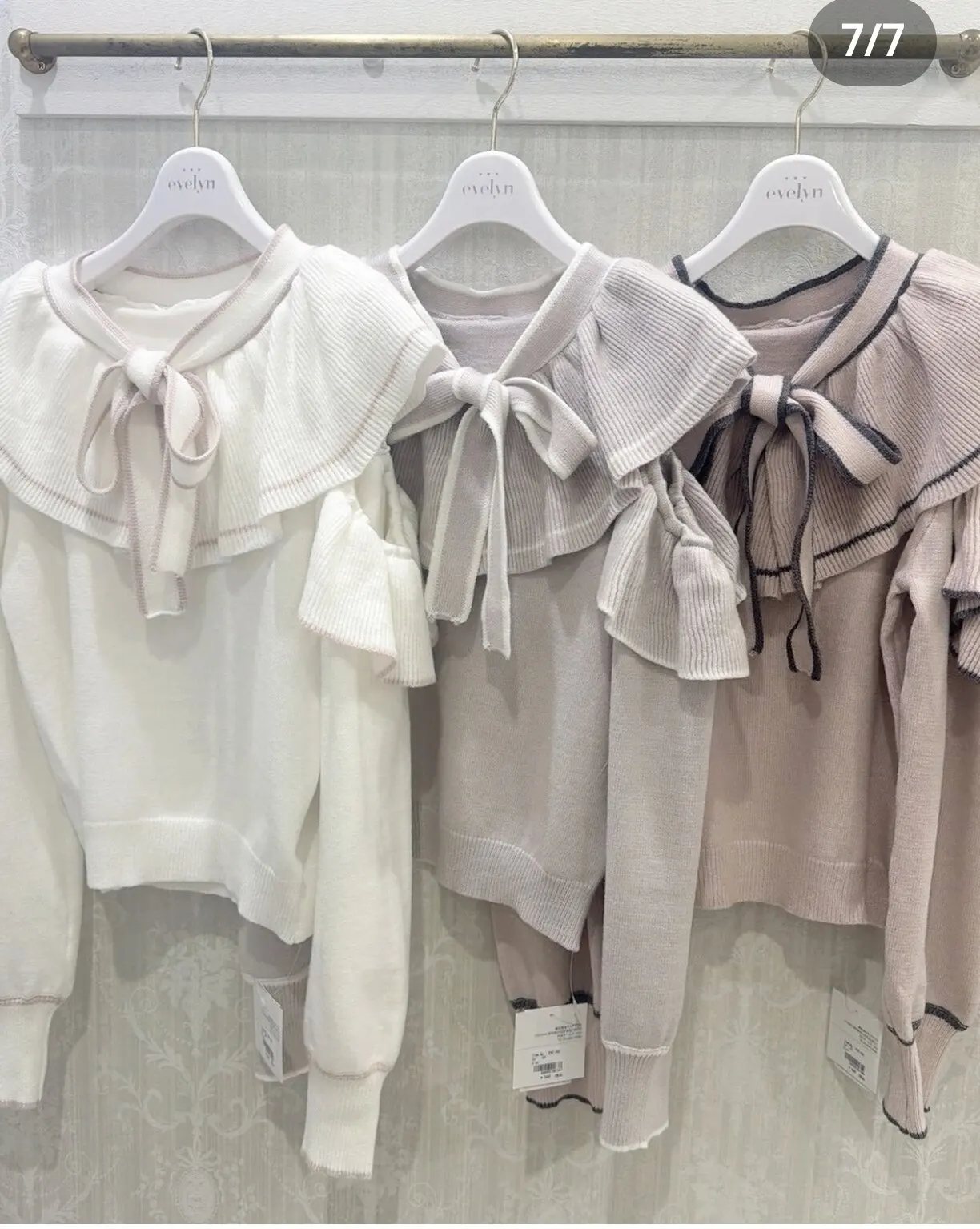 Knitted Pullovers Autumn Winter Sweaters Top New Versatile Off Shoulder Sweet and Cute Big Bow Knit Sweater Japanese Style