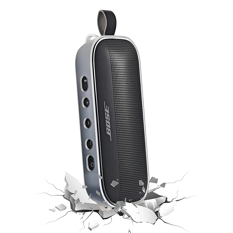 ZOPRORE TPU กรณีพกพาป้องกันเดินทางสำหรับ Bose SoundLink Flex ลำโพงบลูทูธพร้อมสายคล้องไหล่และ Carabiner