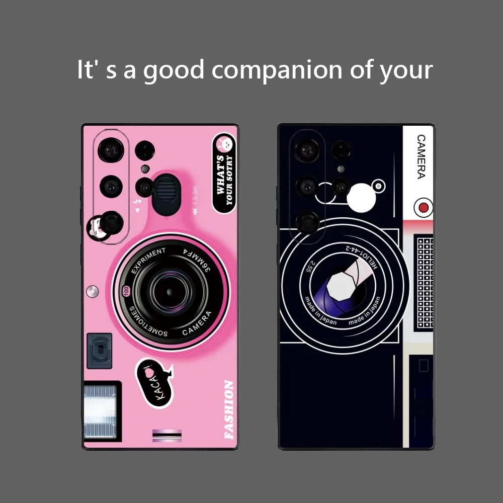 Vintage Prank Camera Phone Case For Samsung Galaxy S25 Ultra S22 S23 S24 Ultra S21 S20 5G Protective Soft Silicone TPU Funda