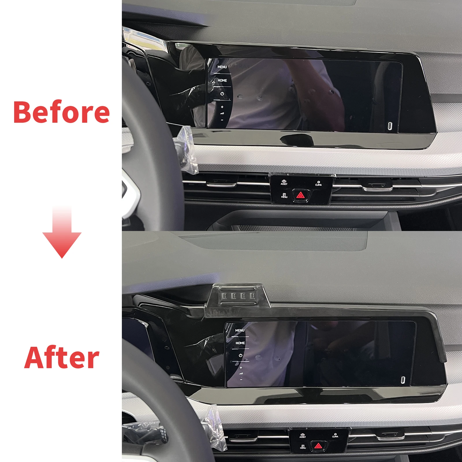 حامل هاتف السيارة المحمول ل Volkswagen VW Golf 8 MK8 2020 2021 2022 20223 شحن قوس الملاحة حامل اكسسوارات السيارات