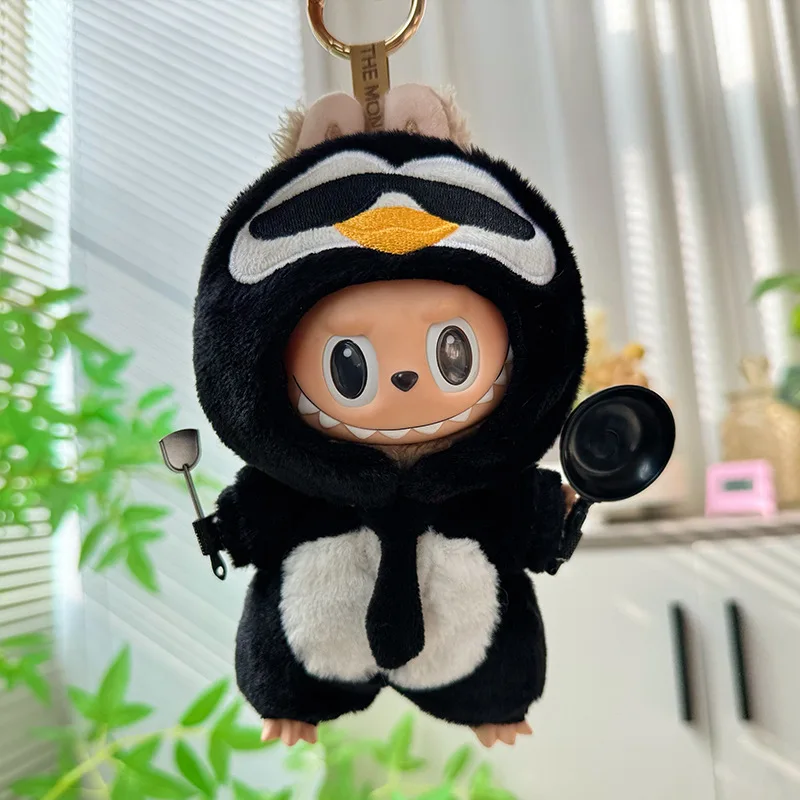 Only clothes no dolls for labubu the first second and third generations of elegant people Penguin Clothing Set 17cm baby clothes