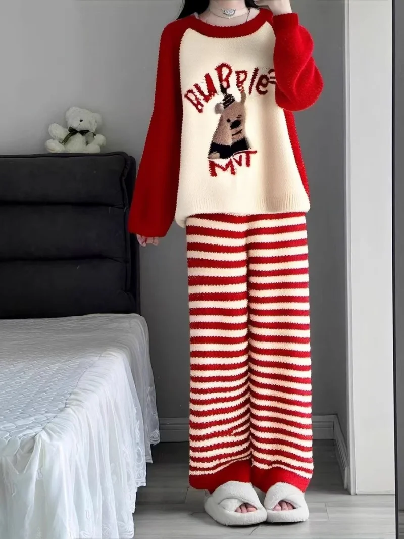 

Pajama Sets Modest Women Modal Fitted Homewear Sweet Female Plain Comfortable Crew Neck Sleeveless Knee Length Summer Maroon Ins