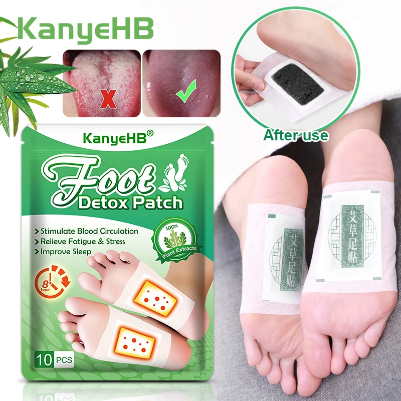 

10pcs=1bag Foot Health Care Patch For Foot Fatigue Stress Help Sleep Foot Detoxification Plaster Promote Blood Circulation W015