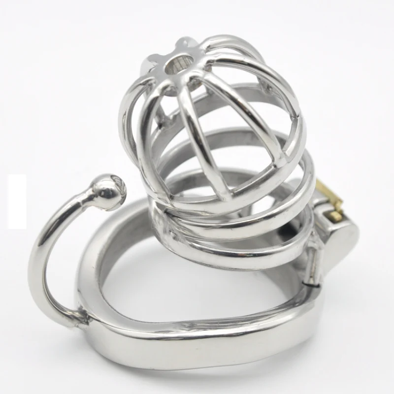 Chaste Bird Stainless Steel Male Chastity Small Cage with Base Arc Ring Devices C275