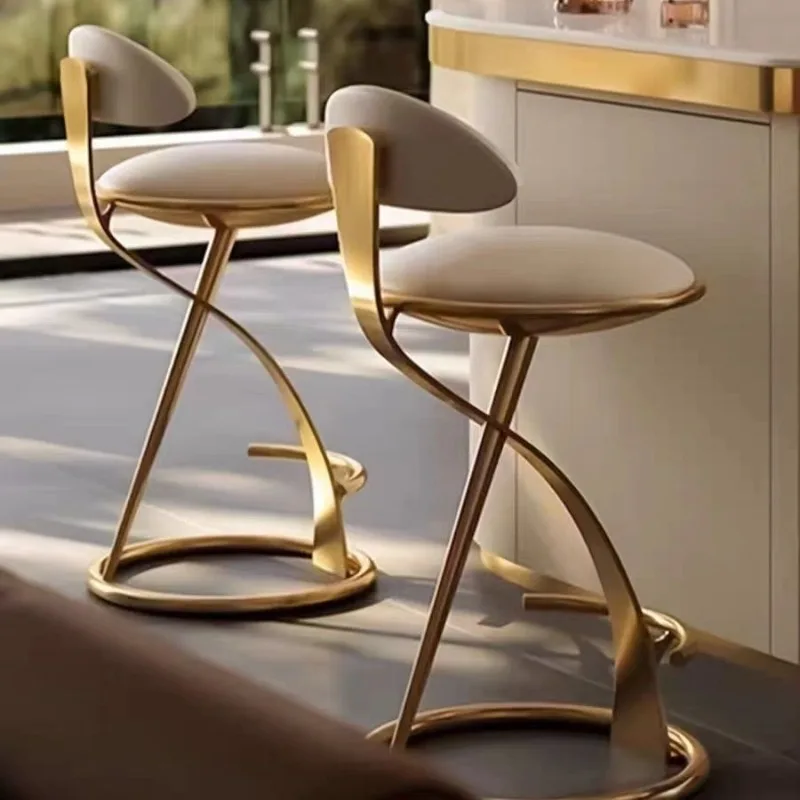 Stainless Steel High Chair Creative Luxury Bar Chair Nordic Design Bar Restaurant Stool Dining Rooms Furniture Accessories