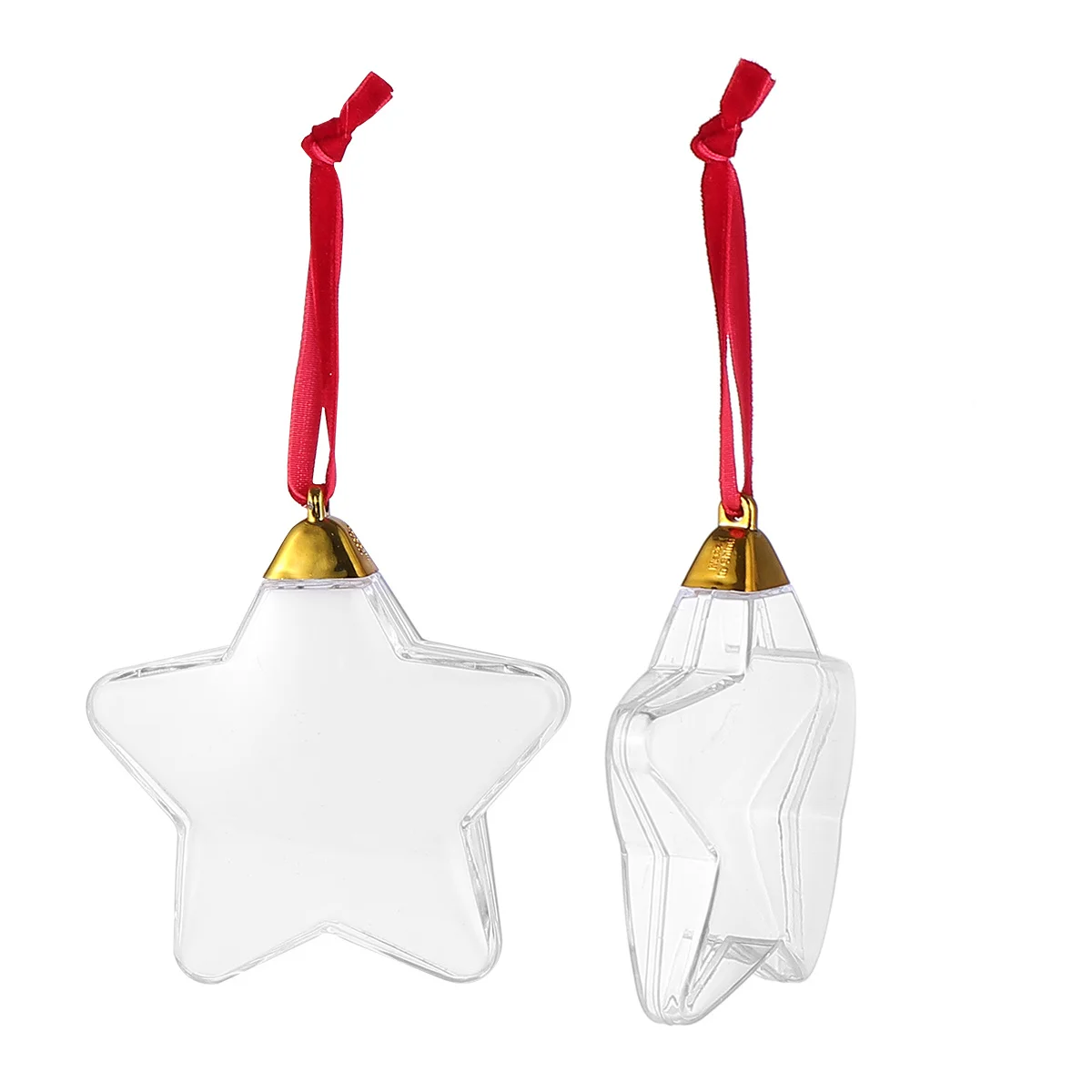 

6Pcs Christmas Photo Frame Ornaments Star Shape Xmas Tree Hanging Decor DIY Photo Bracket Ornament Xmas Pendant Holiday Party