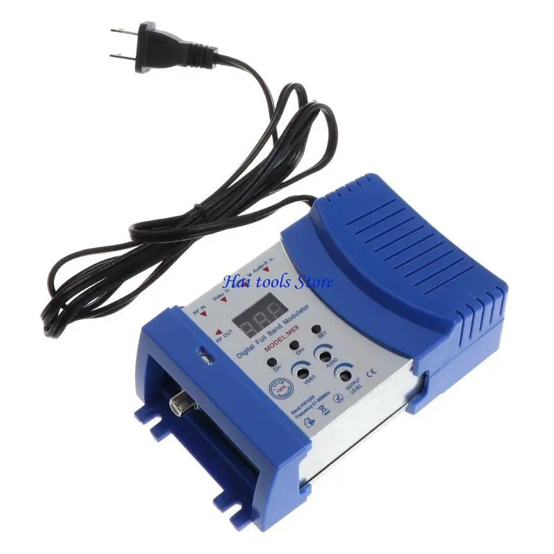 X37E Auto RF Modulator o Video Converter UHF Amplifier US/EU Plug Tool
