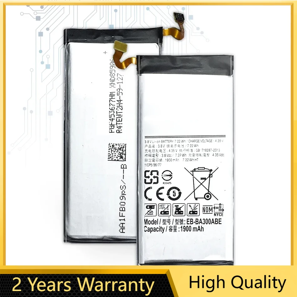 Battery For Samsung Galaxy A3, A300, SM-A300F, SM-A300FU,EB-BA300ABE, 1900mAh, Supply Tracking Number