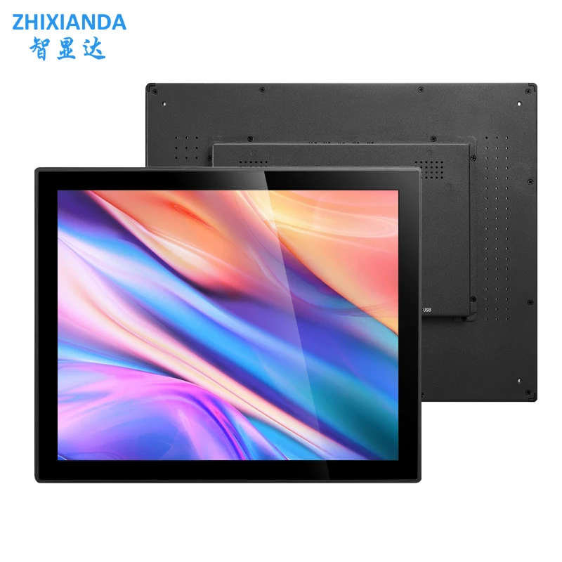 ZHIXIANDA 19 Inch 1280*1024 Flat Screen Capacitive Touch Open Frame Monitor Industrial Waterproof Display With HDMI VGA USB