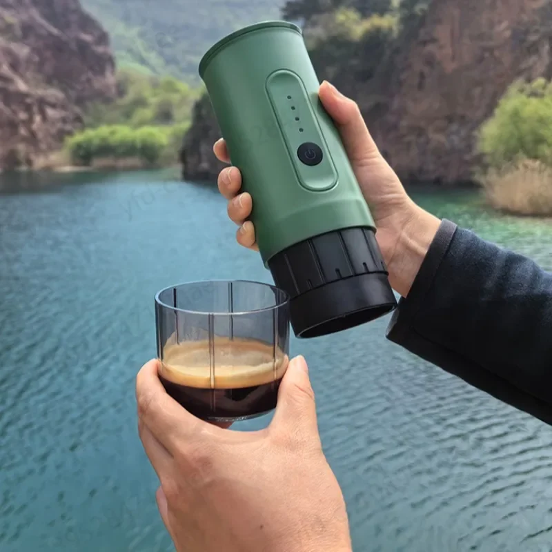 Portable outdoor household small portable espresso machine handheld electric coffee powder capsule dual-purpose travel car