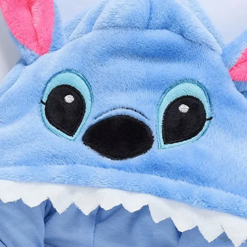 Pyjama de dessin animé pour enfants, combinaison CAN O and Stitch, accessoires d'animaux d'anime Disney, costume Kawaii pour Halloween, cosplay de carnaval