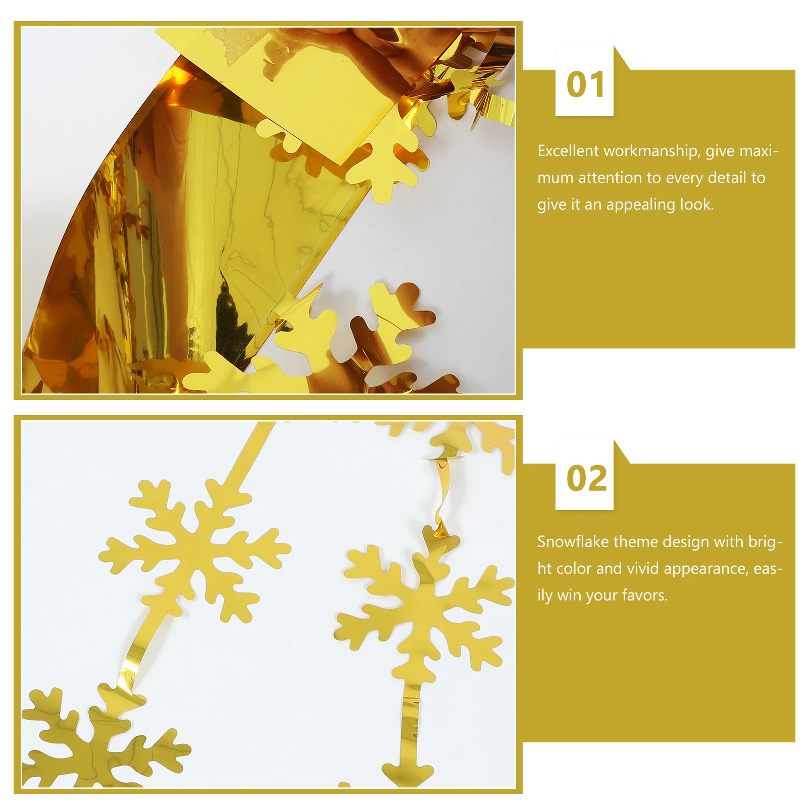 

Snowflake Foil Fringe Curtain Garlands Decorative Party Backdrop Self Adhesive Hanging Garland For Door Window
