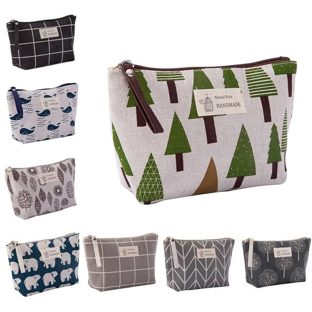 キャンバス旅行動物柄ポータブルウォッシュポーチ化粧バッグトイレタリーケース収納バッグ化粧品オーガナイザー