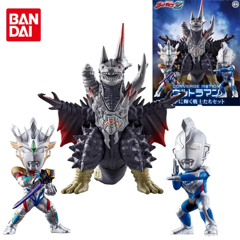 

Bandai Original Shokugan Ultraman Zett Destrudos Anime Action Figure Toys for Boys Girls Children Birthday Gifts Collectible