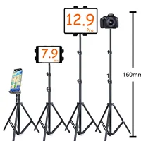 Soporte para tableta para IPad, trípode de 8 pulgadas, 9,7 pulgadas, 10,1 pulgadas, Pro 12,9, para Iphone 11 12, altura ajustable para teléfono móvil Samsung