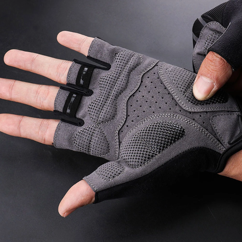 

Reflective Riding Gloves Lightweight Black Skid Proof Bicycling Mitten MTB Shock Reducing Sweat Absorbent Durable Mountain Bike