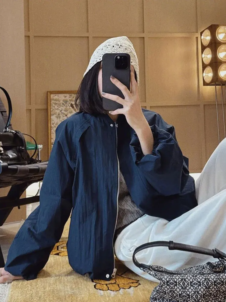 Casual Sle Women's Flight Jaet Spring 2025 oulder Insert Sve Floral Hem Cotton Blend ort Outerwear Muguet De Mai