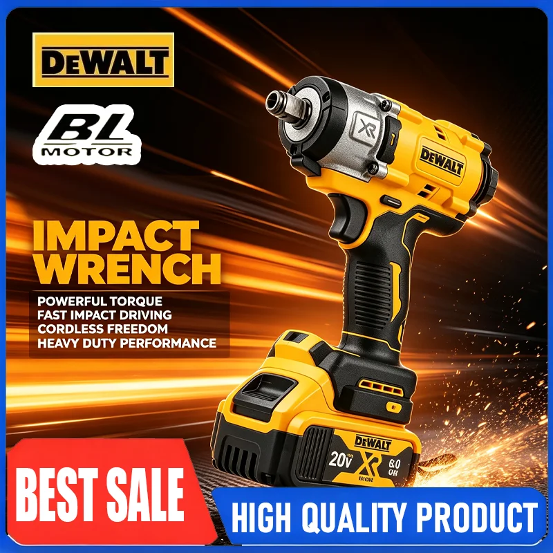 2026 DeWalt 1/2 Inch Brushless Impact Electric Drill Multifunctional Cordless Screwdriver Rechargeable Power Tools