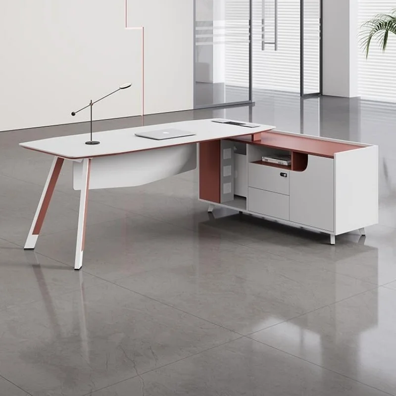 Executive , , Light Luxury High-End Feel, Supervisor Manager Desk And Chair Set, Simple Modern Office Fu