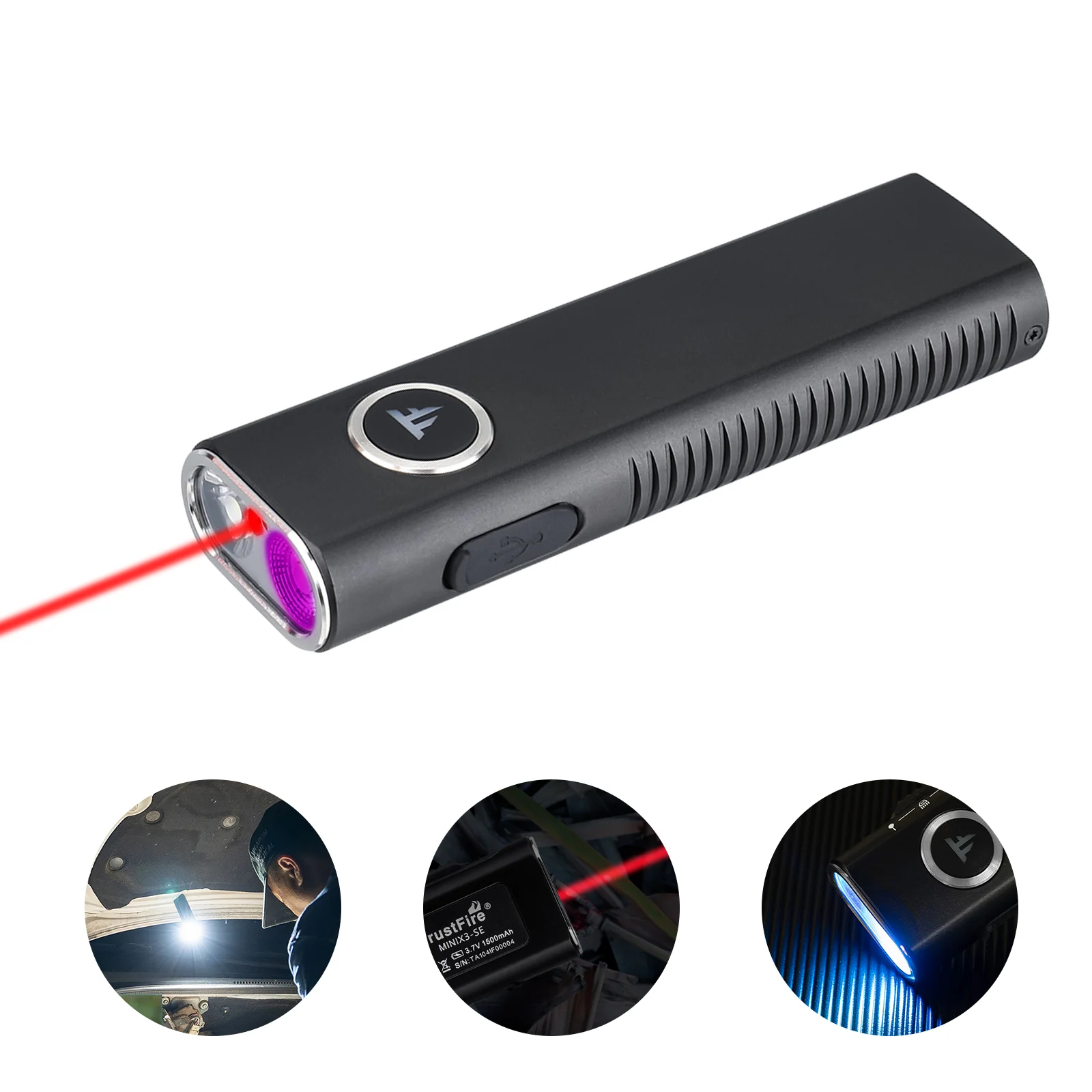 

Trustfire MINIX3-SE 1200LM EDC светодиодный фонарик перезаряжаемый фонарь с зажимом УФ-свет красный лазерный фонарь магнитный хвост для кемпинга