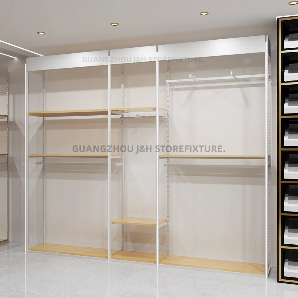 Custom.Custom .Custom.Garment Shop Fittings Custom Metal Hanging Clothes Display Racks Gold Display Stand Clothing Rack for Bout