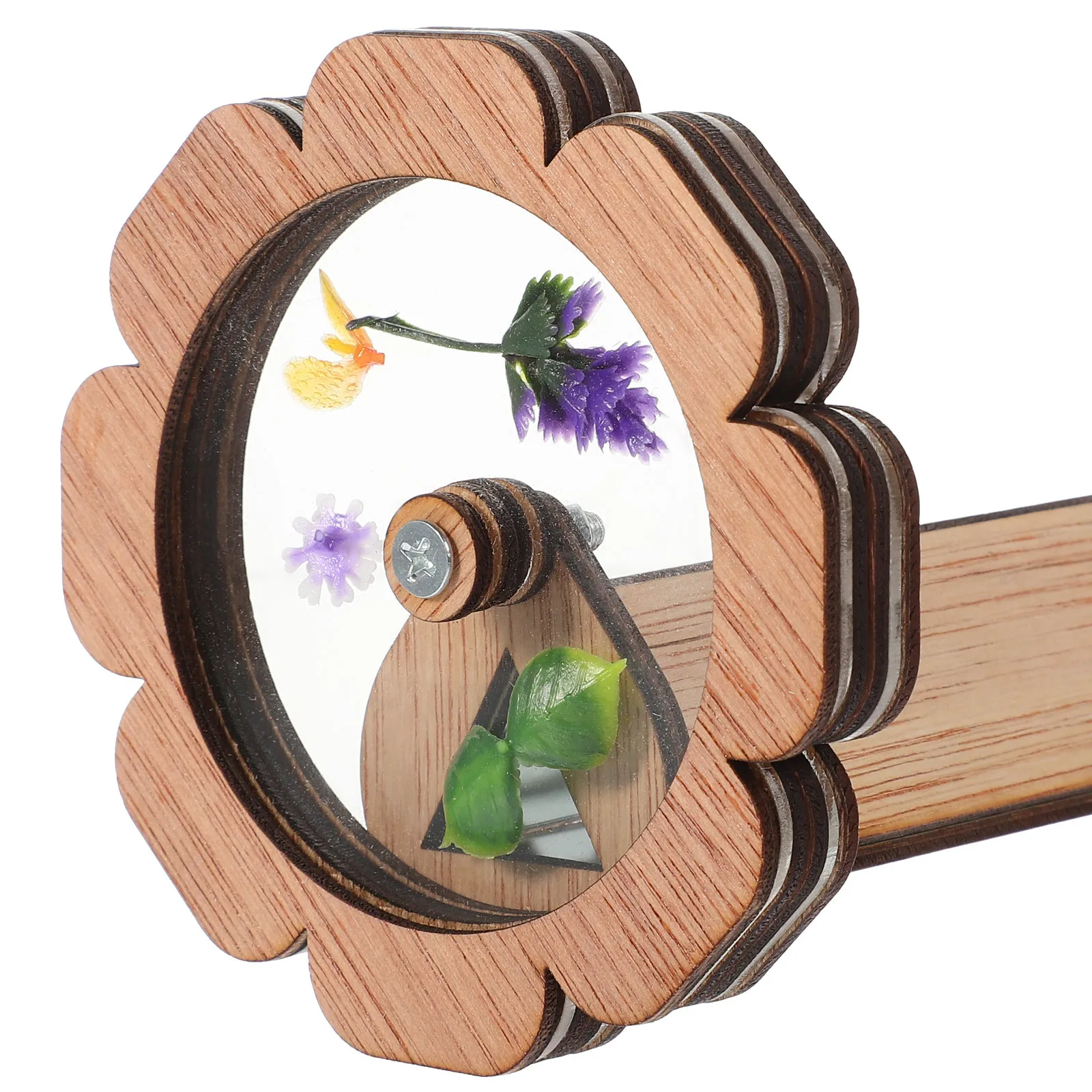 Kaleidoscope For Kids Wooden Educational Creative Refillable Kit Portable Rotating Design Visual Plaything Early Teaching Aid