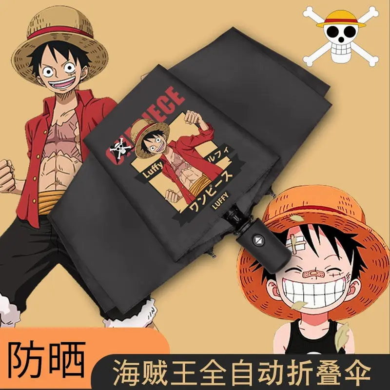 Jednoczęściowa animacja peryferyjna Luffy, Chopper, Zoro Creative Cartoon w pełni automatyczny składany parasol dwufunkcyjny prezent świąteczny