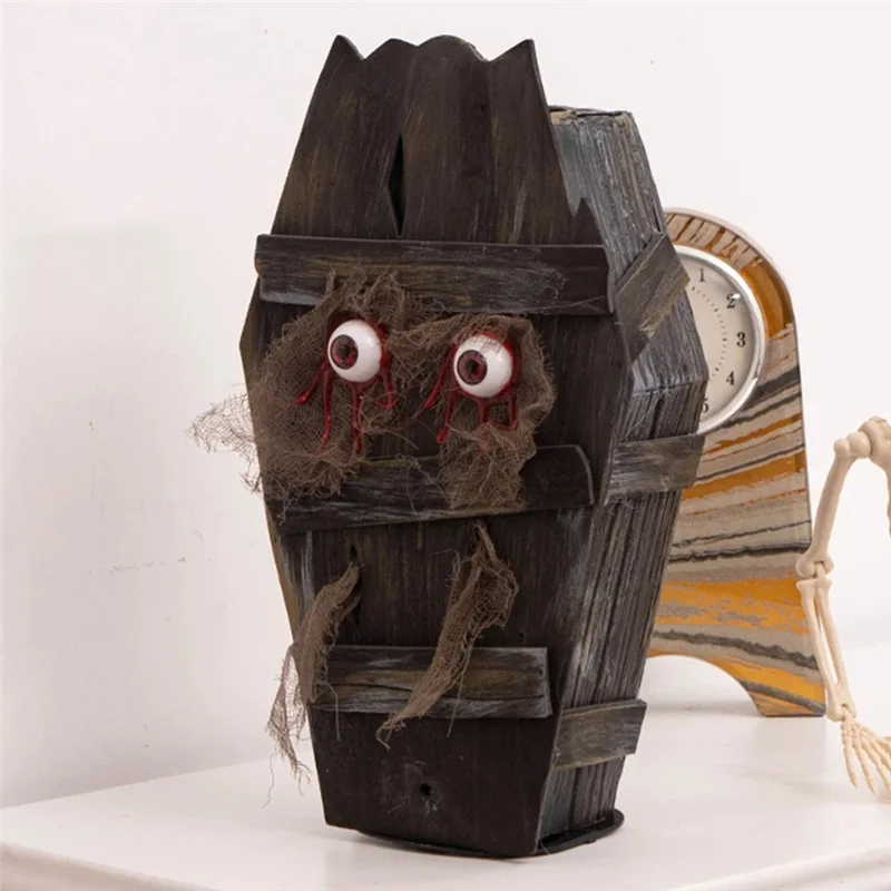 ABDJ-Хэллоуин коробка для гроба с звуковыми эффектами ужасов пиратское сокровище с визуальным эффектом ужасов для бара секретная комната декор сцены