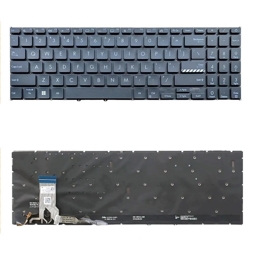 Black\Silver Laptop Keyboard For ASUS Vivobook S 15 OLED S1504FA S1504GA Without Frame Black United States US With Backlit