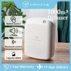 Namste-Bluetooth付き電動アロマディフューザー,エッセンシャルオイル,アロマテラピー装置,新品,1000m