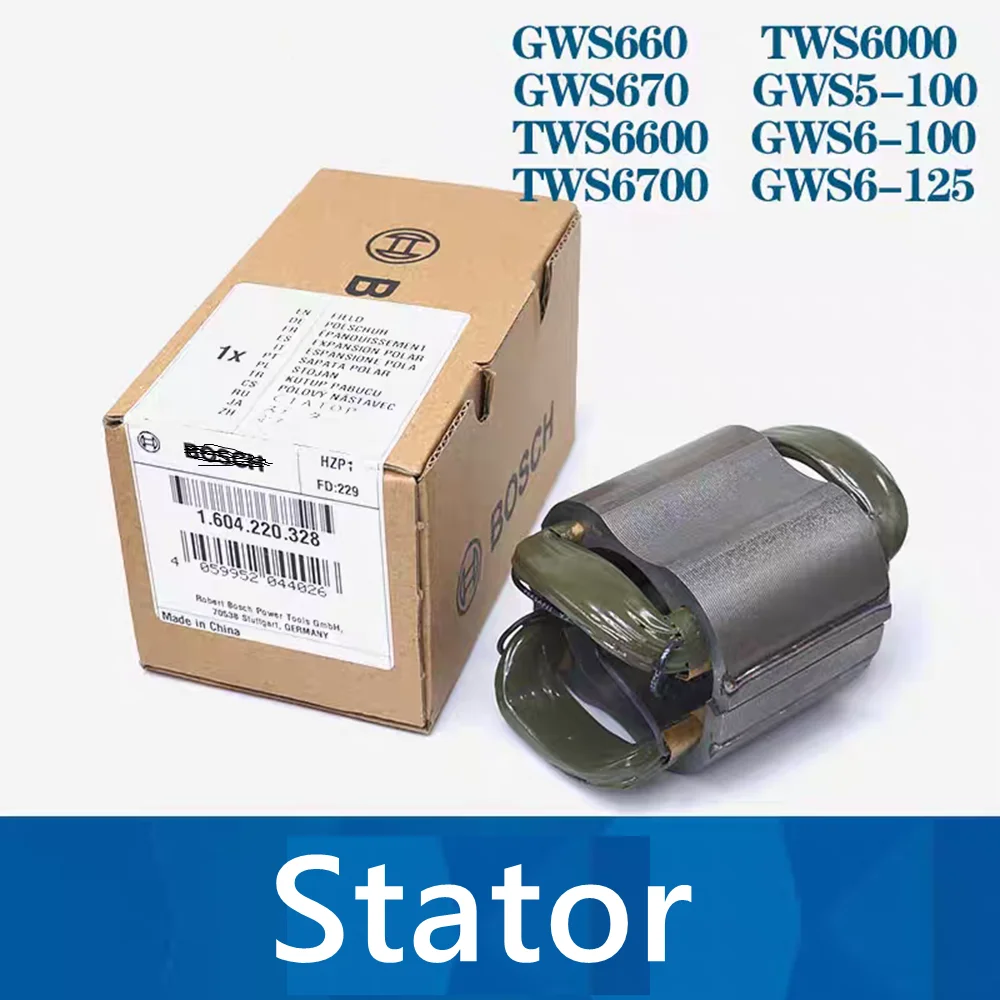 AC220-240V Armature for GWS660 670 6-100 TWS6600 6700 Angle Grinder Rotor Anchor Stator Coil Replacement Parts