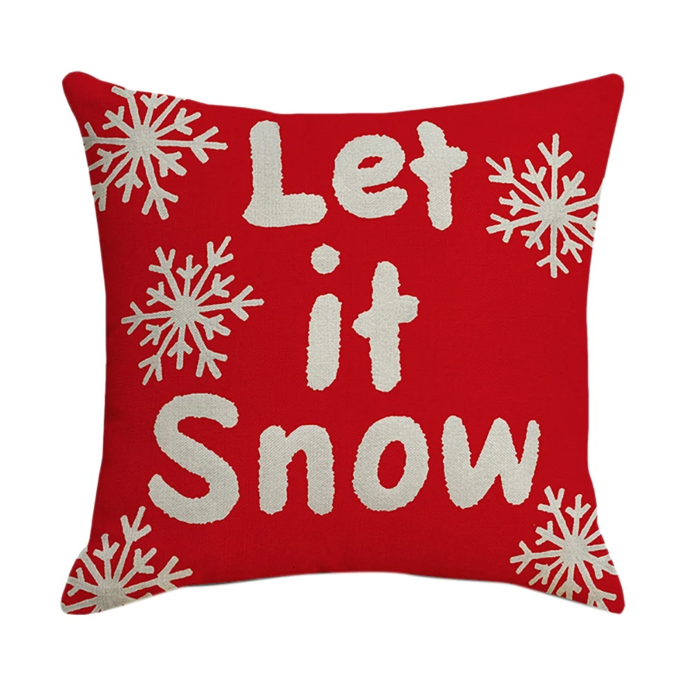 Retail Christmas Square Pillowcase Home Decor Linen Pillow Cases Cushion Covers For Sofa Car Pretty Pattern Gift 45X45cm