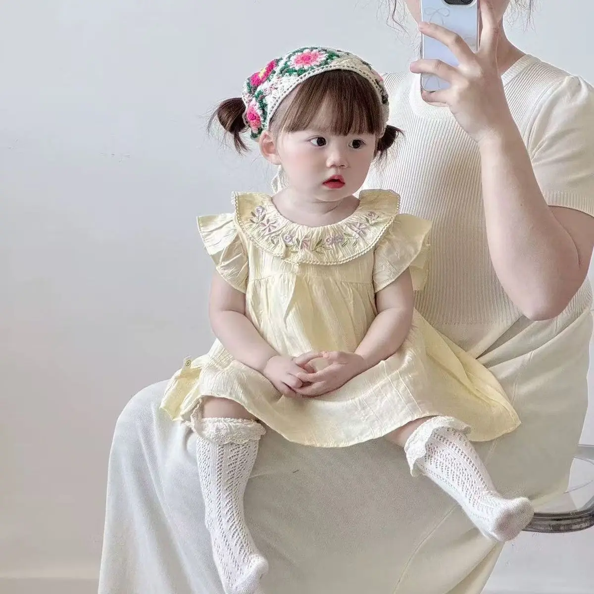 Summer Rompers Little Princess Baby Girl Summer Outfit Thin Style Rompers Sweet and Cute Dopamine Summer Clothes