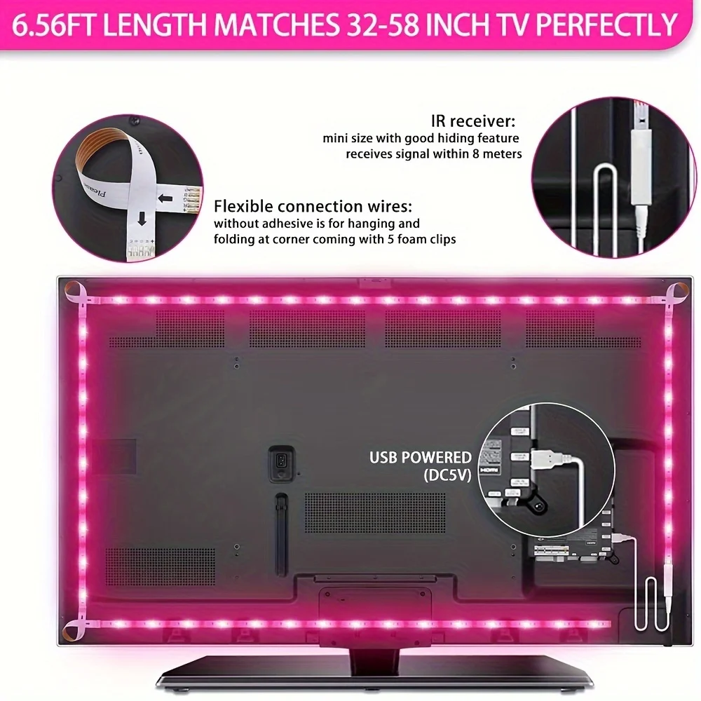 Inteligentna taśma LED USB 5V Czujnik ruchu Ściemnialne podświetlenie TV Kuchnia Lampka nocna Elastyczna taśma Diodowa lampa do szafki