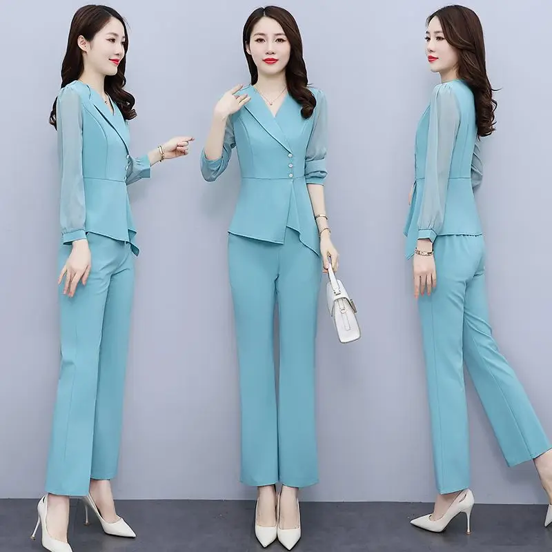 2023 Spring and Autumn New Fashion Professional Women's Set Temperament Light Mature Style Advanced Fashion Two Piece Set