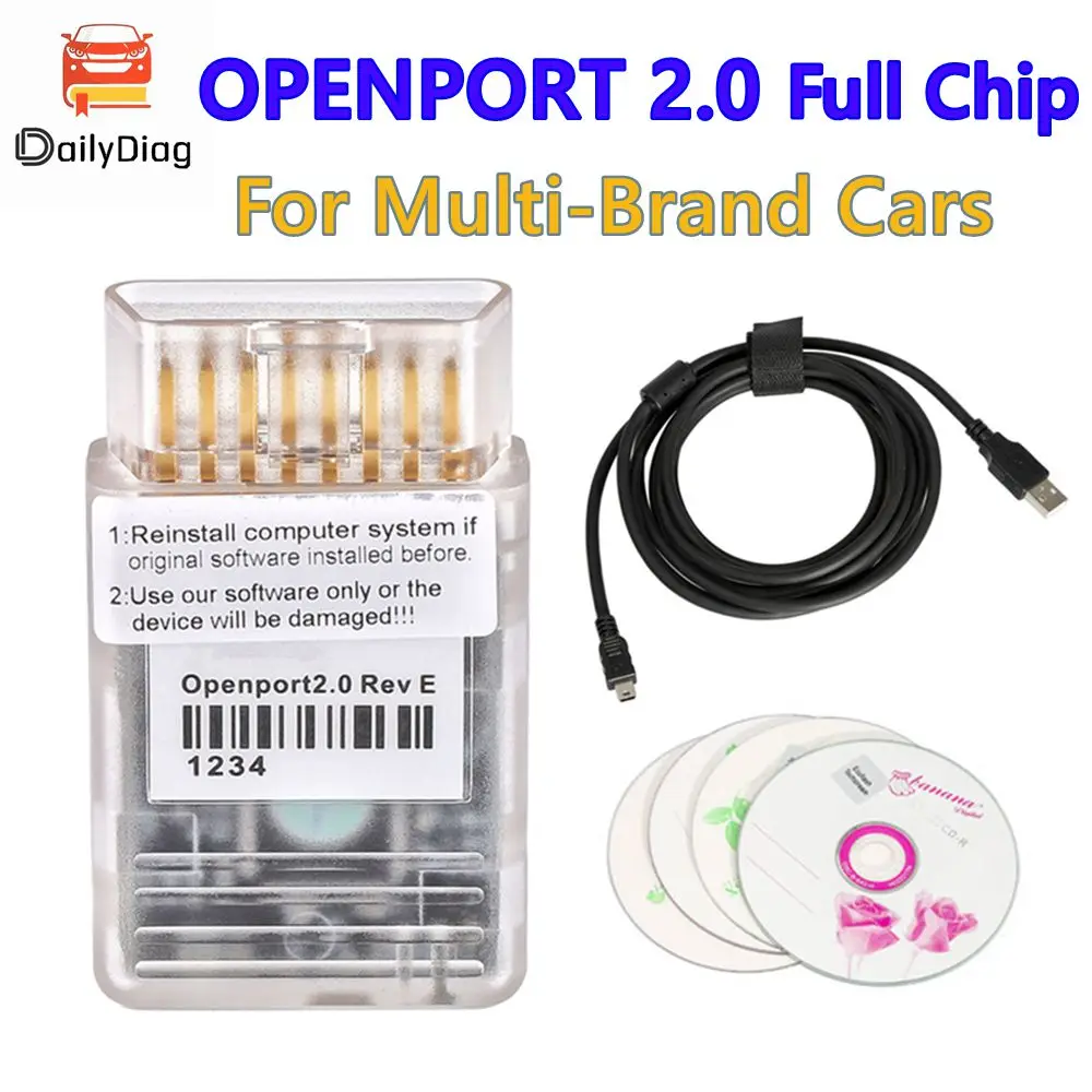 A+ Tactrix Openport 2.0 ECUFLASH Auto ECU Chip Tuning Scanner OBD2 Connector For Mercedes For Benz Multi-Brand Cars Best Quality