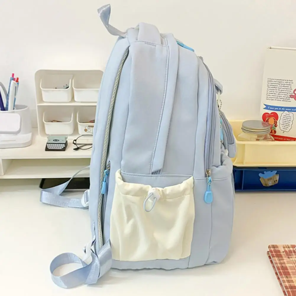 

Id Card Pocket Waterproof Girls Laptop Backpack with Transparent Front Pocket Comfortable Straps for School Travel Capacity