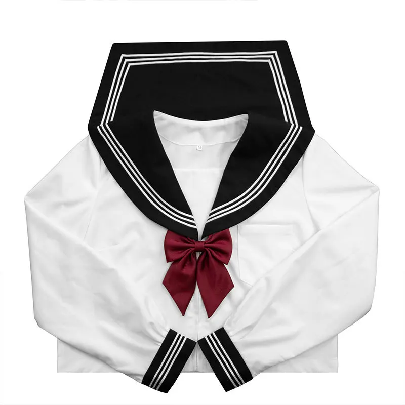 Uniforme básico de la escuela japonesa para niñas, Top de marinero azul marino y corbata, ropa de estudiantes JK, Cosplay de Anime