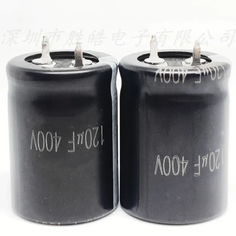 Capacitores eletrolíticos de alumínio dos pés duros, 400v120uf, volume 25x25mm, 2 PCes 10 PCes