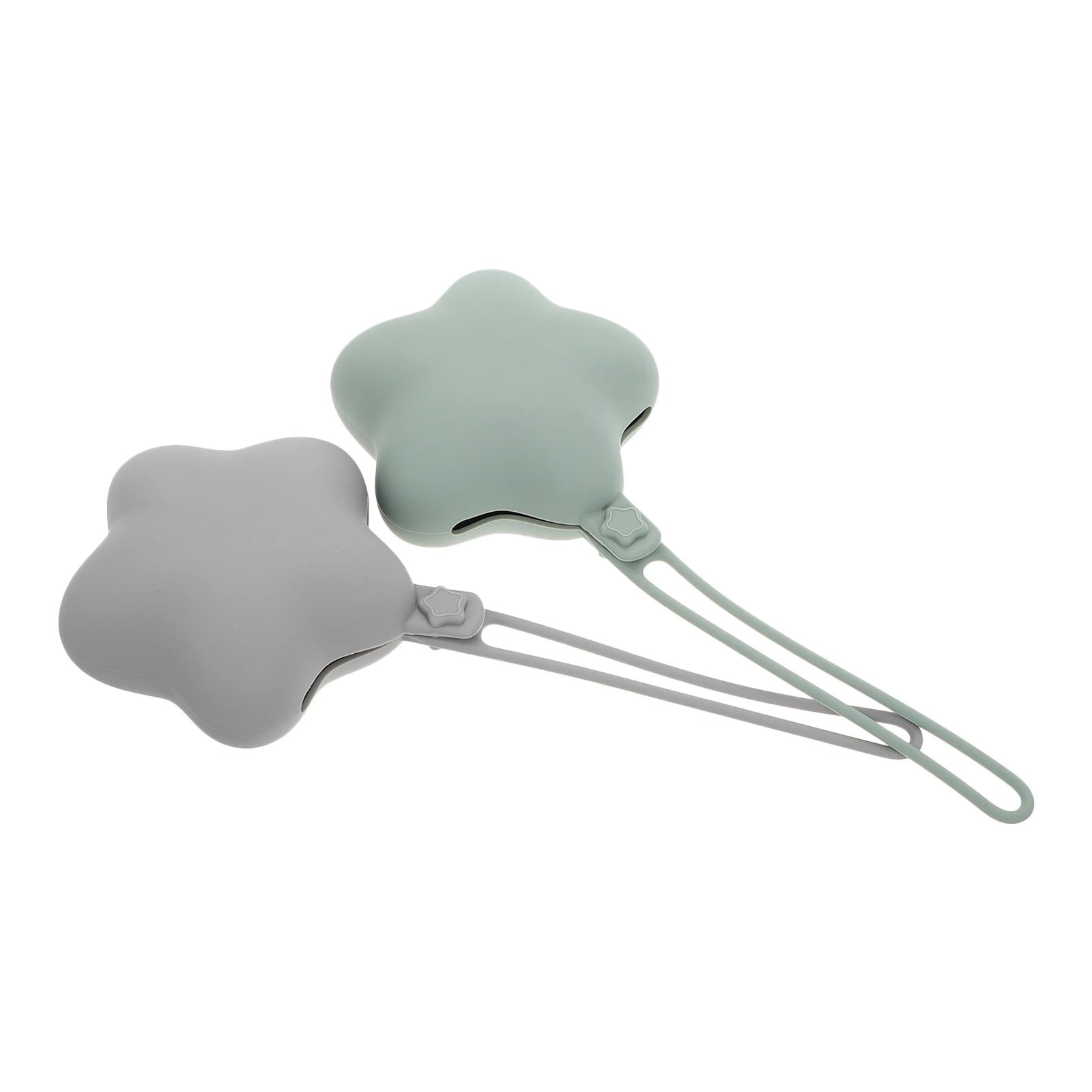 2pcs Silicone Storage Box for Pacifiers Dustproof Clean Portable Baby Organizer Case Holder Bag Pacifier Clip Silicone
