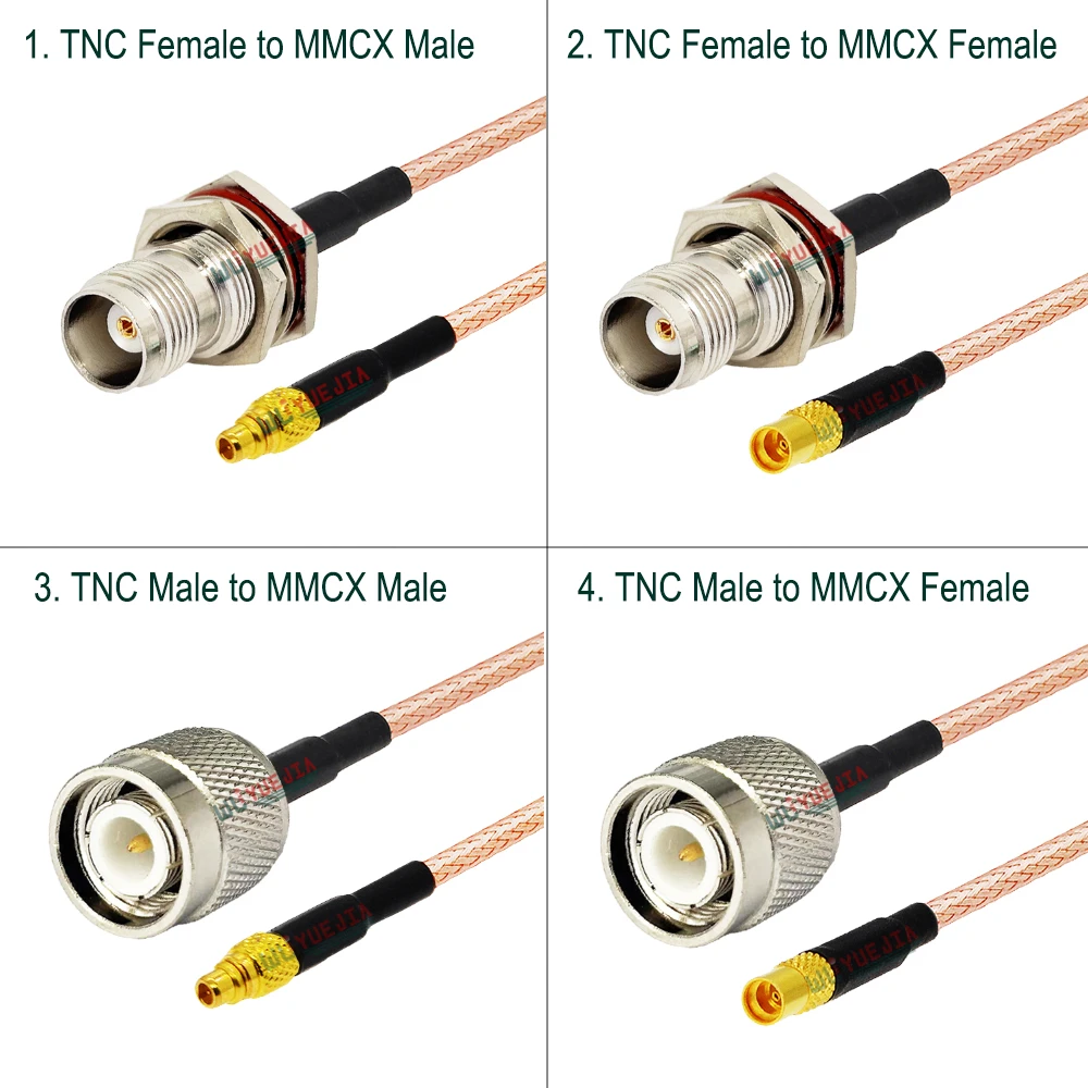 1Pcs 10CM-15 Meters Waterproof L12 TNC to MMCX Connector RG-316 Cable MMCX Female Jack to TNC Male Plug Adapter RF Coaxial Cable