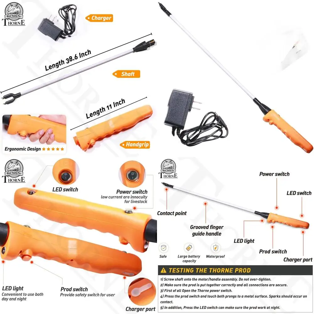 

Illuminated Cattle Management Stick for Livestock Control