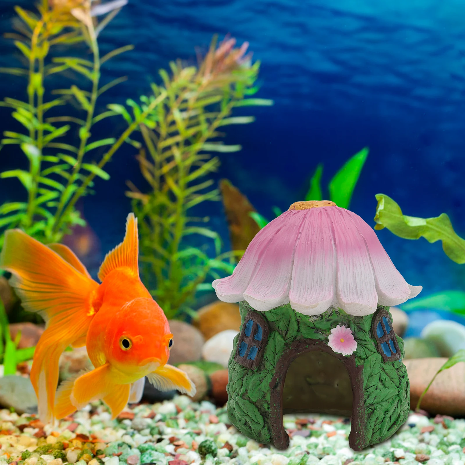 

Resin Crab Shelter Pet House Decor Natural Color Perfect Size Reptile Supply Hamster Hideout Aquarium L scape Flowers