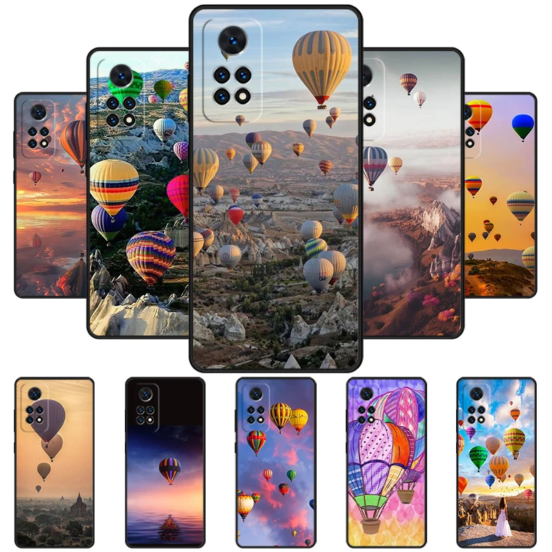 Hot Air Balloons Sunset Phone Case For Redmi Note 11 EPro 11S 10T 9S Promax 8 Pro Xiaomi Mi 11 12X 12S Ultra Cover