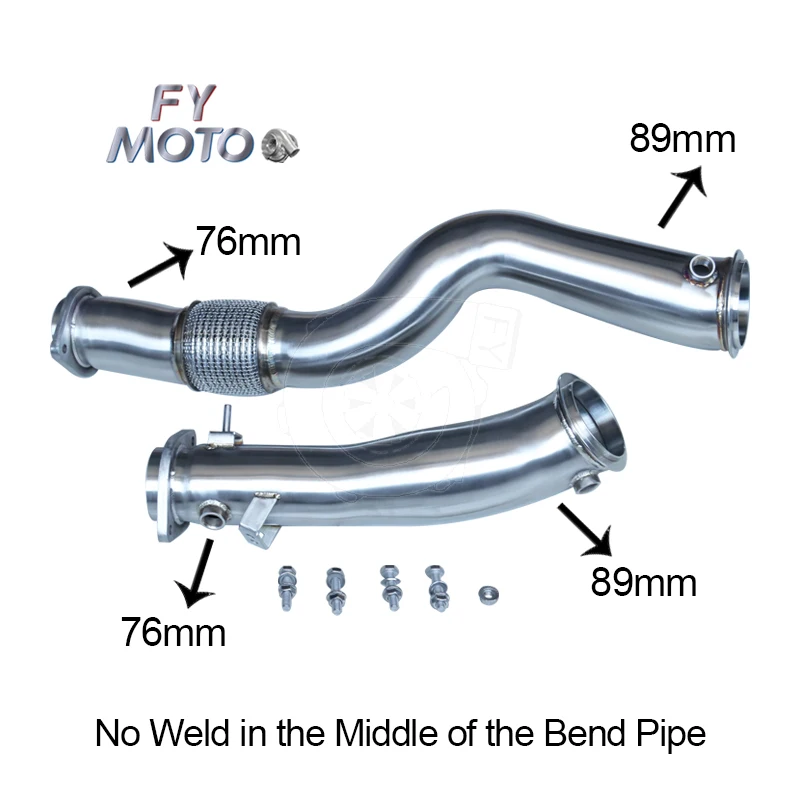 Exhaust Downpipe For BMW For M2 For G87 For M3 For G80 For M4 For G82 For S58 3.0T 2020+ New One Piece Design