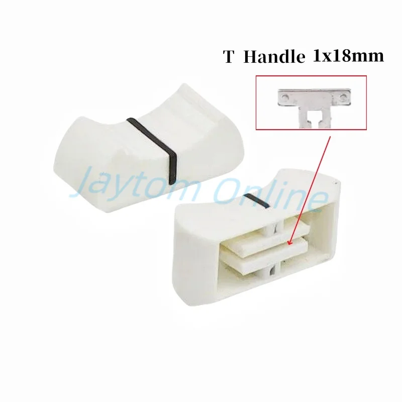 10pcs X32 Mixer/Sound Card Fader Cap 24 x 11 x 10mm Straight Slide/Push The Key Cap Potentiometer Knob T-shaped 1x8MM Hole